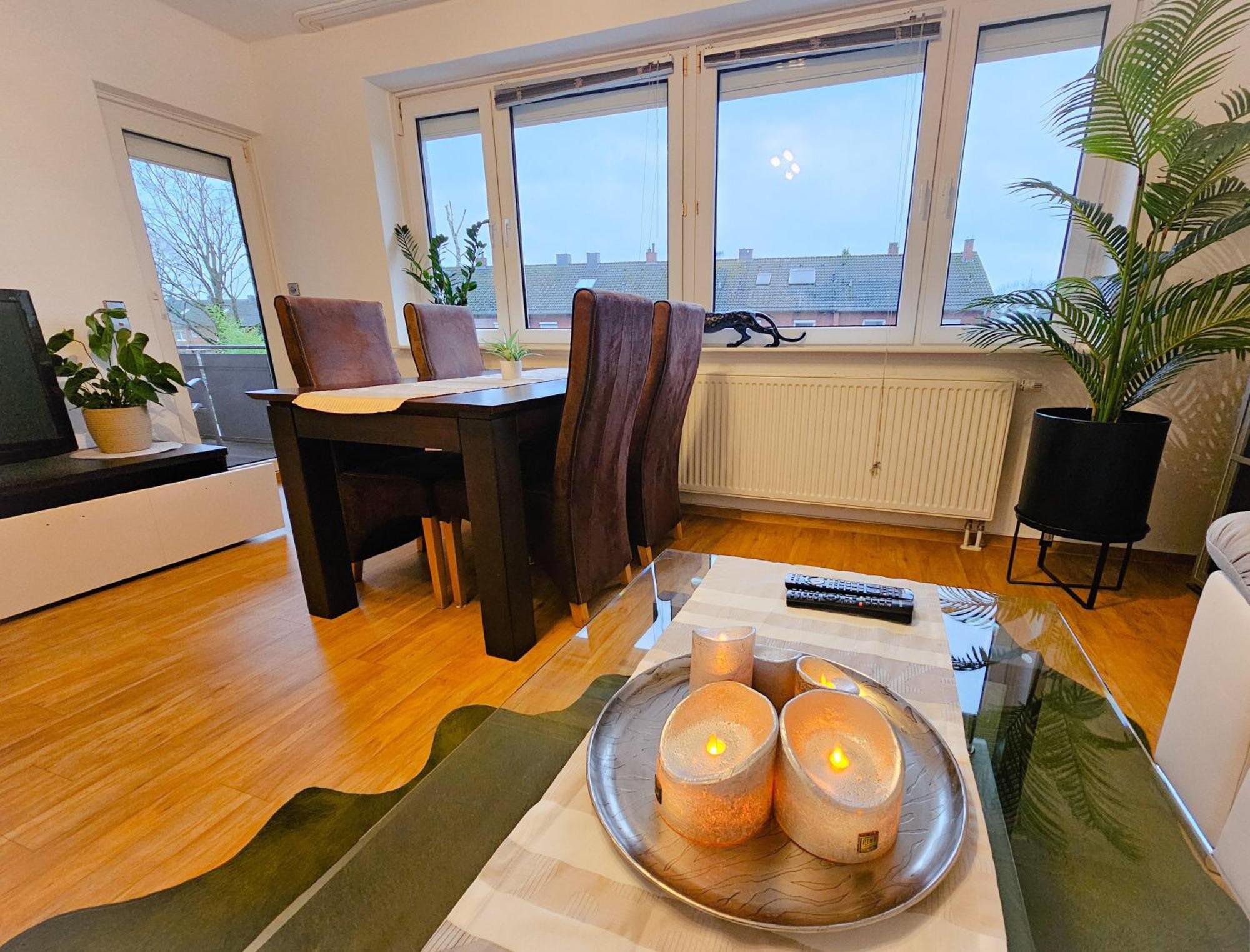 Ecocube Apartment2 Meppen14, Balkon, Kueche, Waschmaschine الغرفة الصورة